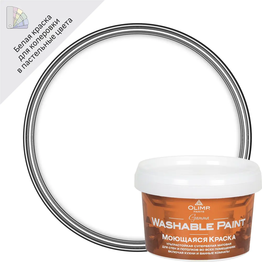 Краска для стен и потолков Olimp Гамма матовая цвет белый база A 0.45 л STLM-2044669