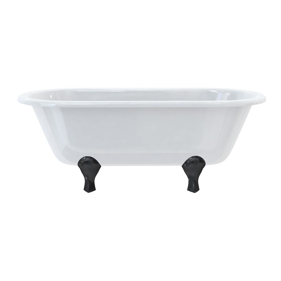 Burlington Двухсторонняя ванна Windsor 170 см с роскошными ножками с ножками Luxury Claw в черном цвете E3 L1B  - Вид №8
