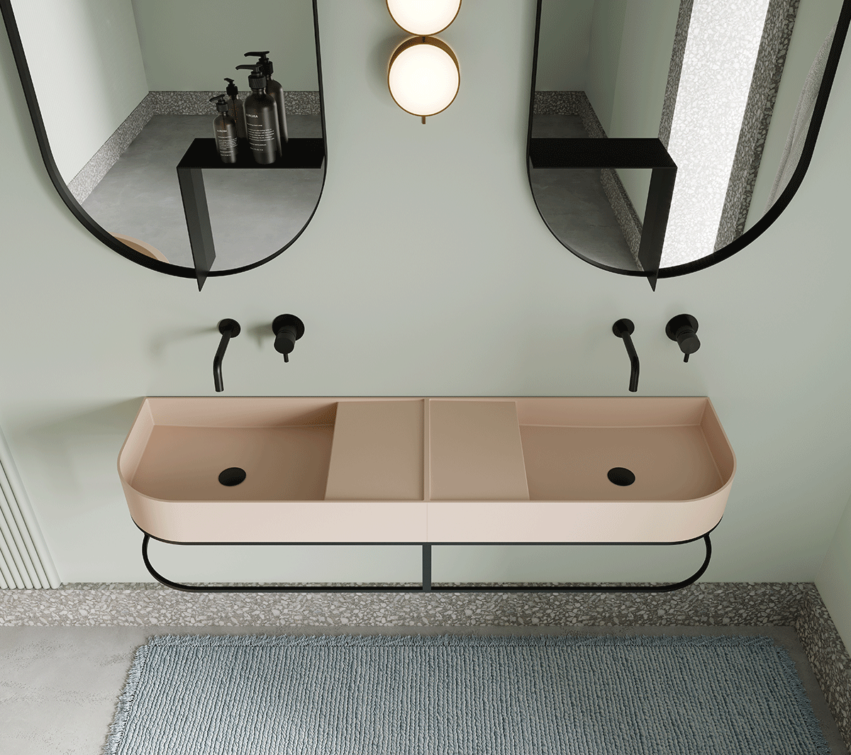 Ex.T Nouveau Shelf Mirror Настенное зеркало с полкой EXNOUSPOVALSX/OT - Вид №4