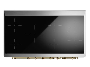 Стальная отдельно стоящая кухня с индукционной плитой