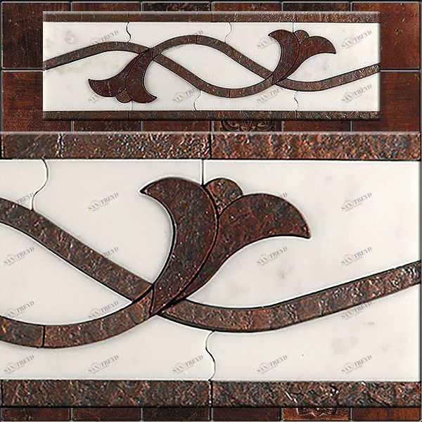 БОРДЮР ИЗ МРАМОРА LI-5 SKALINI FLORAL LI5