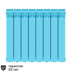 Радиатор секционный Rifar Monolit M50008RAL5024 500/100 8 секций боковое подключение биметалл голубой 82560830 STLM-2051210