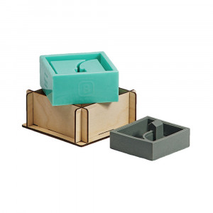 1099 Силиконовая форма №01 "Кашпо домик" в каркасе, 85х85х45 мм Арт. Выдумщики