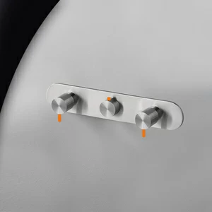 Термостат для душа матовая сталь с оранжевой ручкой Toki Radomonte TKI60SCIL24