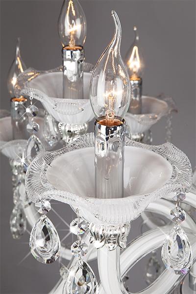 Подвесная люстра Bogates 125/10+5 Strotskis белая BOGATES ДИЗАЙНЕРСКИЕ 188255 Белый  - Вид №1