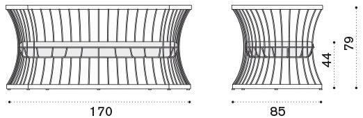 Ethimo 2-местный садовый диван из алюминия Clessidra Cldi3100 - Вид №3