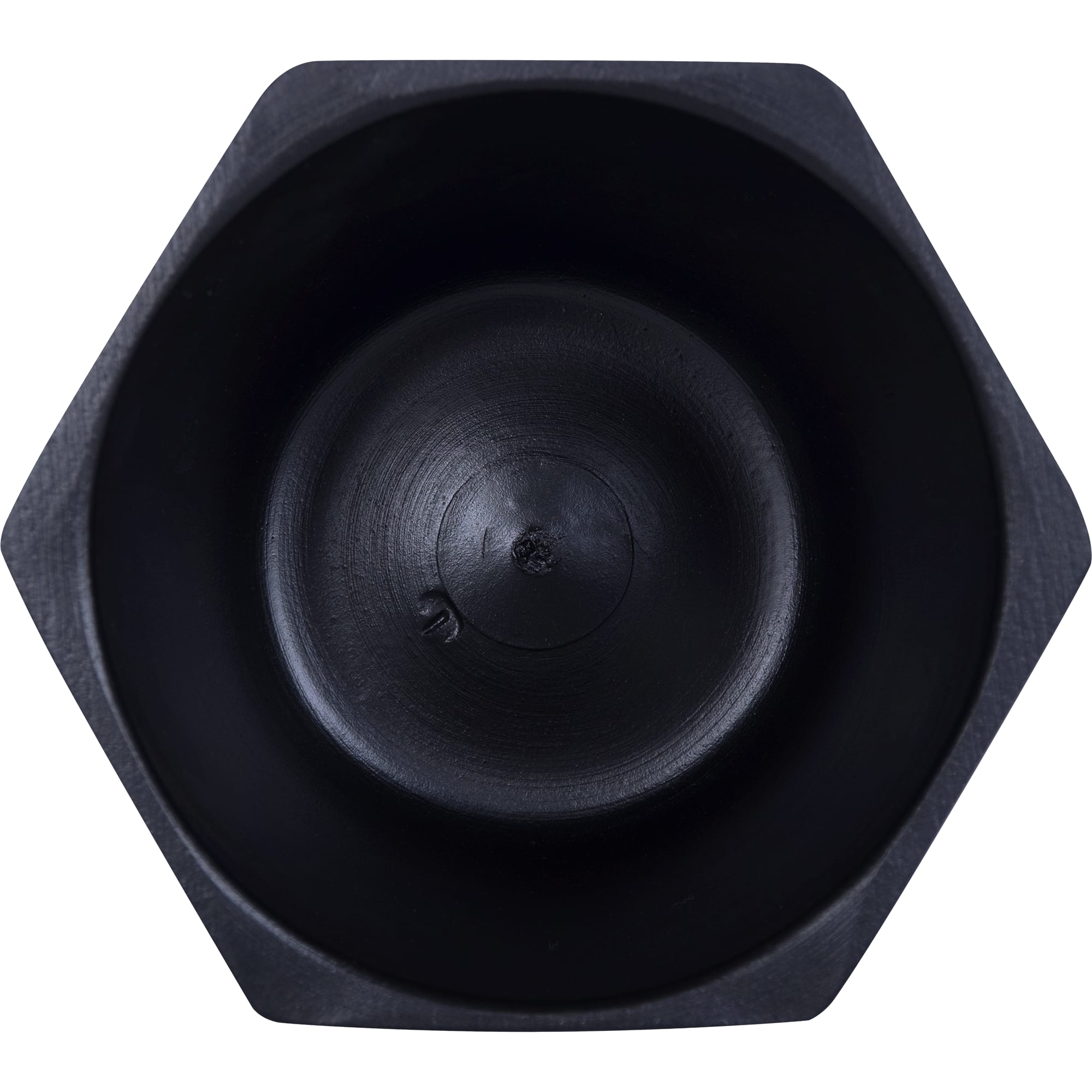 18876060 Кашпо ø14 h9 см v0.75 л керамика чёрный Эджес Santreyd  - Вид №2