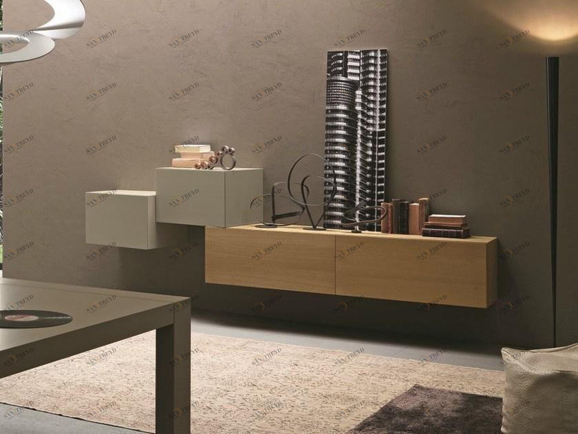 Presotto Подвесной лакированный буфет Inclinart rovere vissuto sun-id-1393765