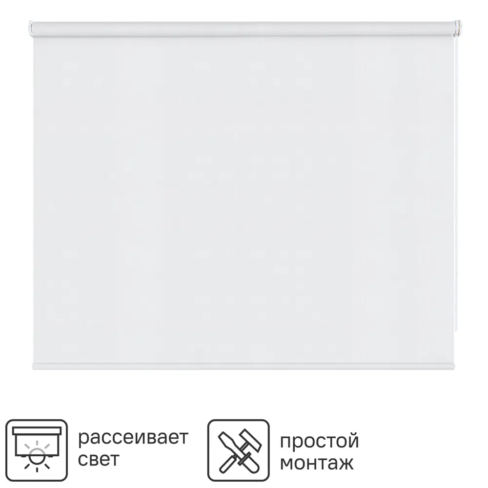 Штора рулонная Inspire Шантунг 180x175 см белая 82807410 STLM-2041159