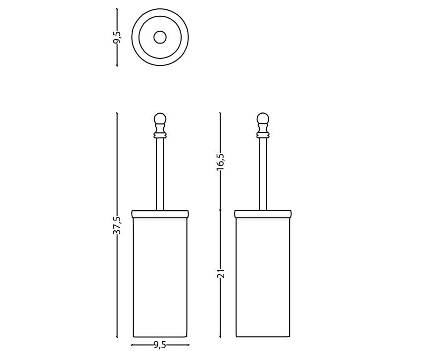 Керамическая туалетная щетка Park Avenue Waldorf ARCH-00148739 - Вид №3