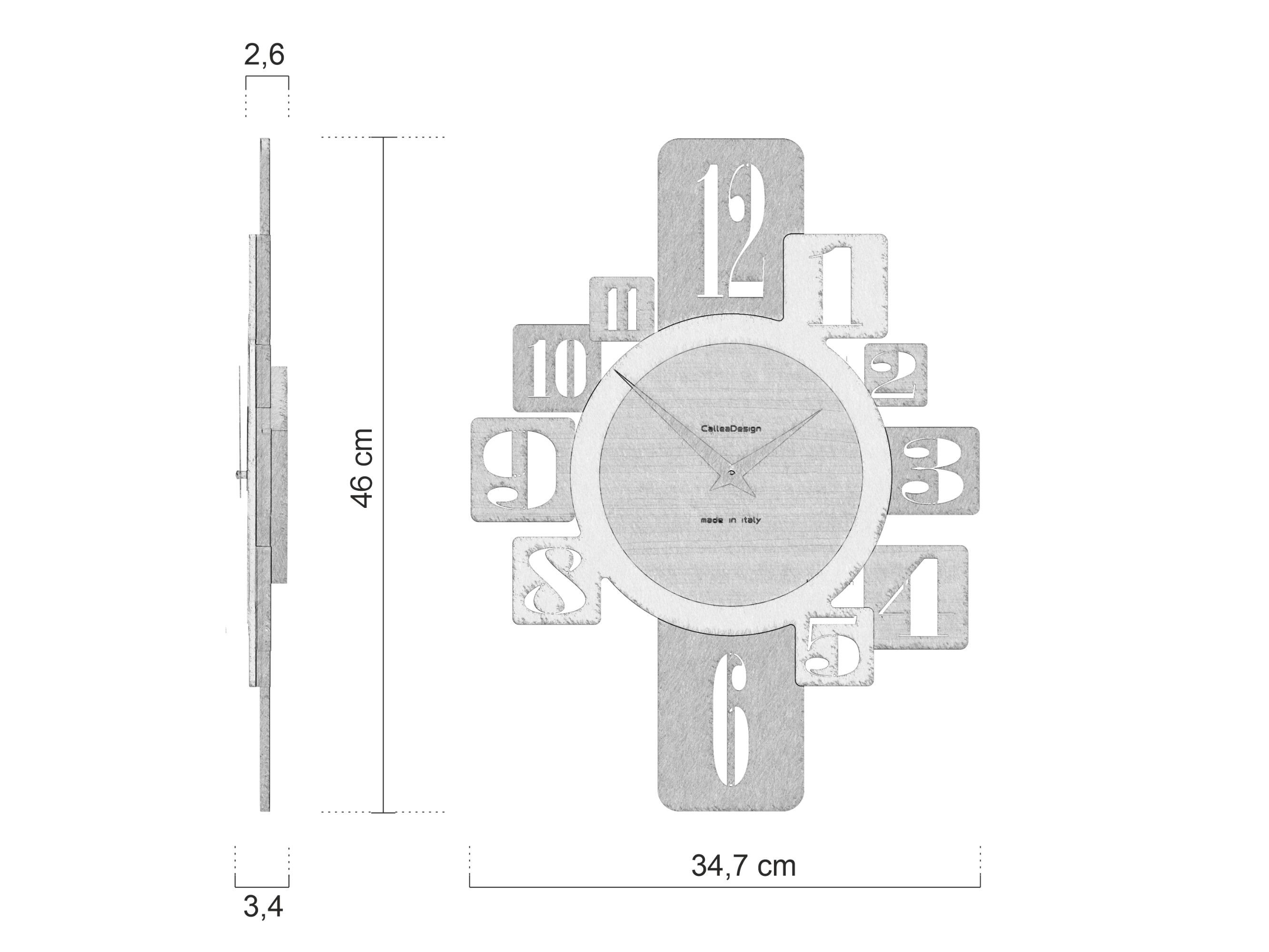 Настенные часы MDF CalleaDesign ONYX ARCH-00061103 - Вид №4