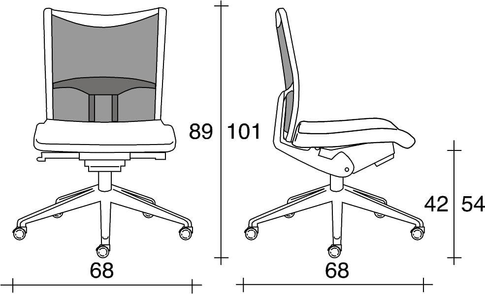 Офисное кресло с сетчатыми колесами с 5 спицами TALIN Avianet ARCH-00096449 - Вид №2