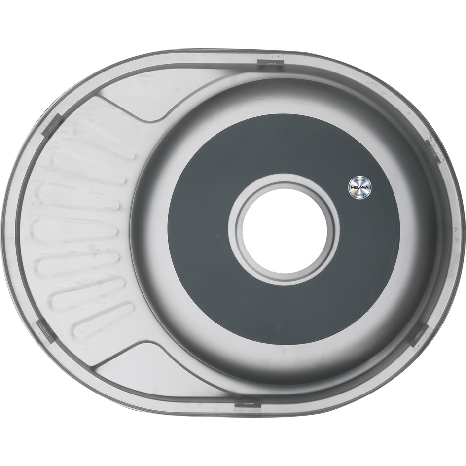 Мойка 5745 U MELANA 0,8/180 врезная овальная с сифоном (125 t *15) 125 t (*15) - Вид №2