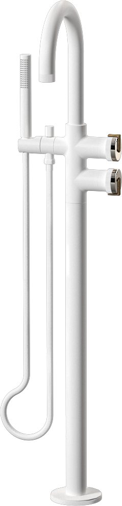 E-11554-R1PN-L1VBB-WT Смеситель напольный отдельностоящий (внешняя часть) GRAFF MOD+