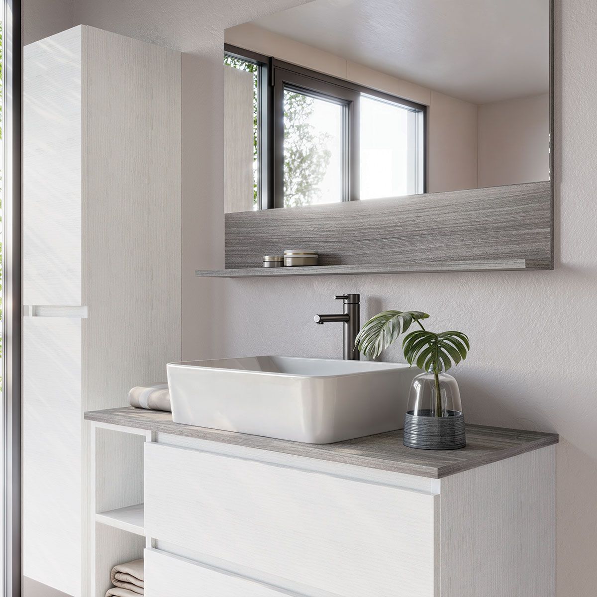 Деревянный подвесной умывальник с ящиками LEGNOBAGNO Экспресс ARCH-00029027 - Вид №1