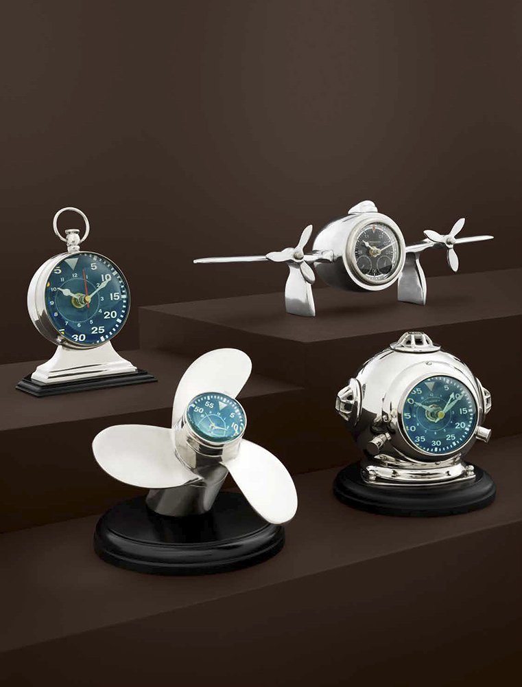 Часы 107038 от Eichholtz EICHHOLTZ ДИЗАЙНЕРСКИЕ 247801 Голубой;никель  - Вид №1