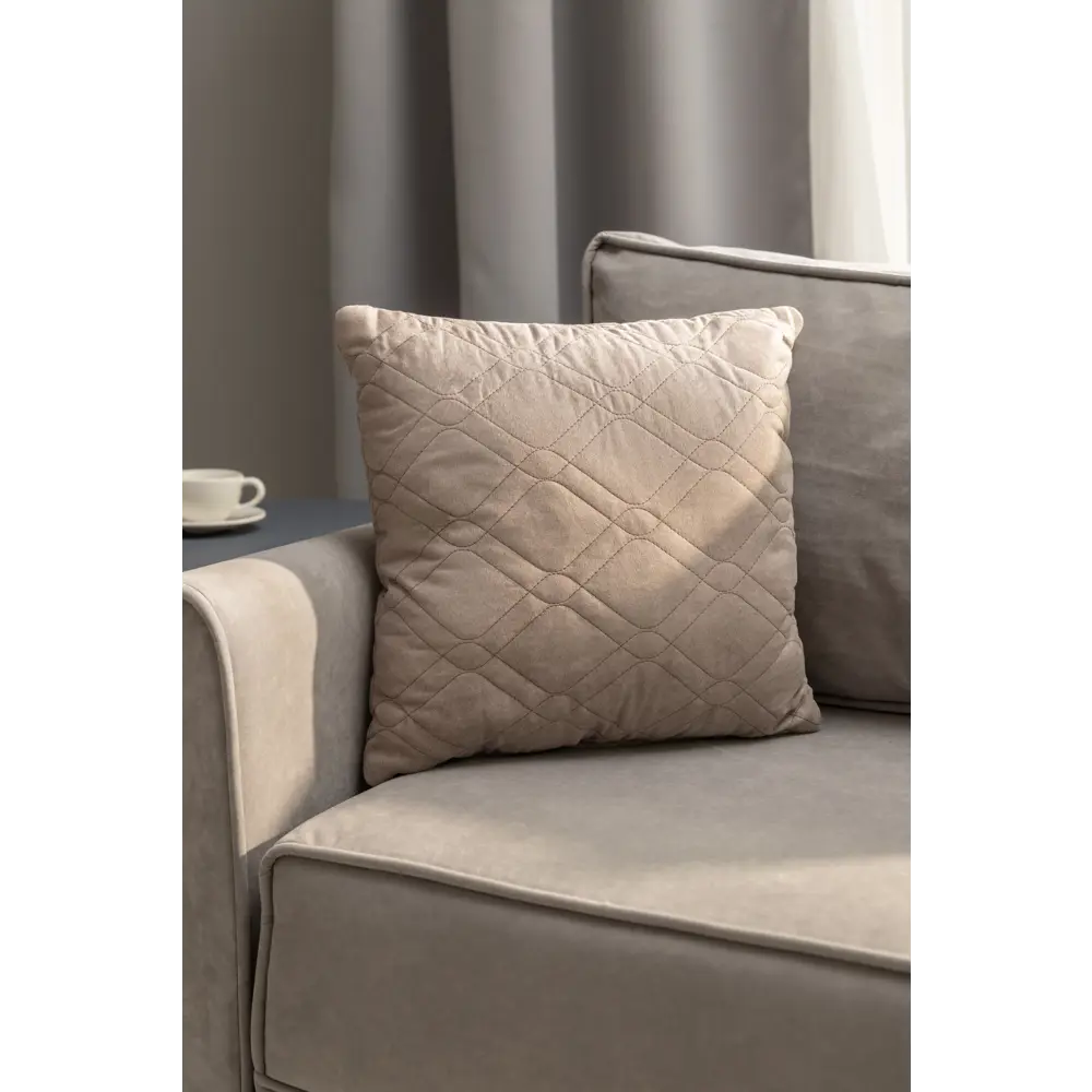 LINEN WAY Декоративная подушка 43x43 см в кофейных тонах с замшевой текстурой 83022397 STLM-1071387 - Вид №3