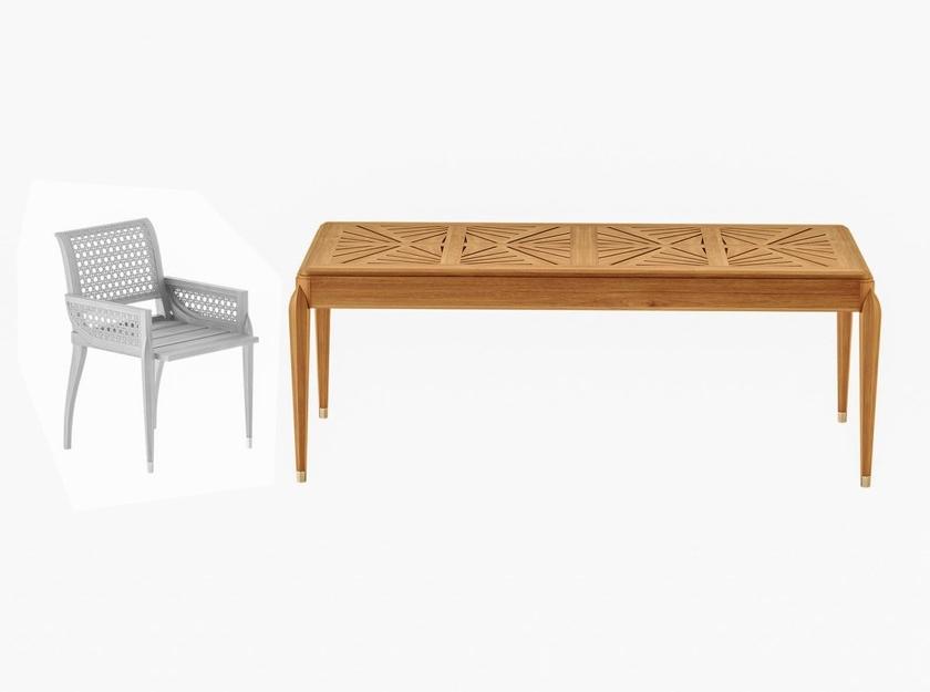 ASTELLO Прямоугольный садовый стол из тикового дерева раздвижной Iris Ir.tr1.a1.10 - Вид №1