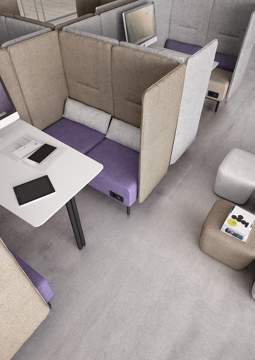 Leyform Огнестойкий офисный островок из ткани с разъемом USB Around Around lab  - Вид №7