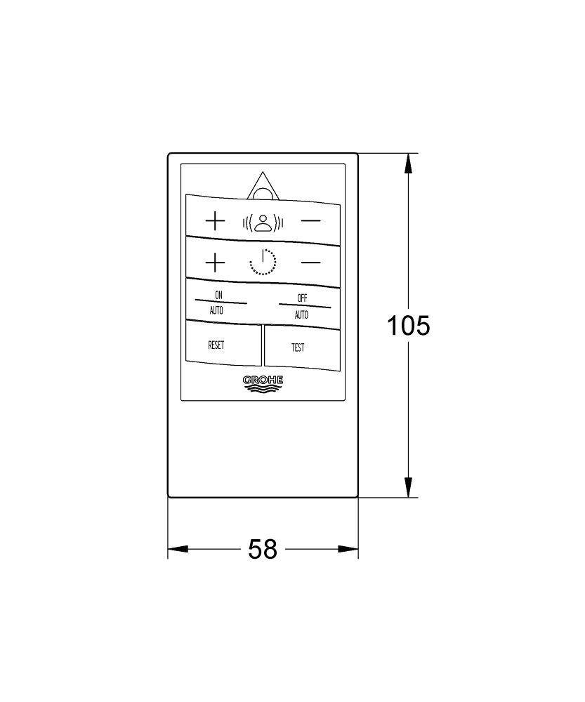 36206000 Универсальный пульт настройки для инфракрасных смесителей Grohe хром  - Вид №1