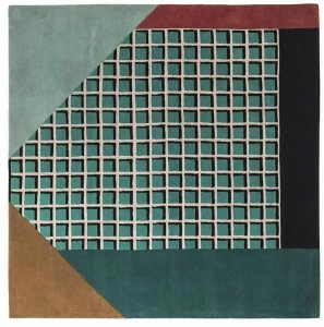 Toulemonde Bochart Квадратный шерстяной коврик с геометрическими мотивами Access