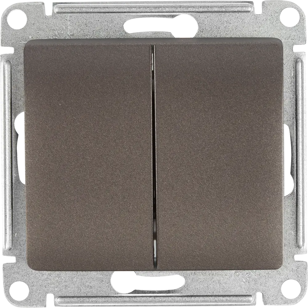 Schneider Electric Glossa — двухклавишный выключатель для скрытого монтажа 84730732