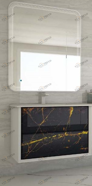 Мебель для ванной CEZARES BELLAGIO 70 Black&Gold Stone