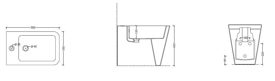 Напольное керамическое биде с переливом Alice Ceramica HIDE ARCH-00111180 - Вид №5