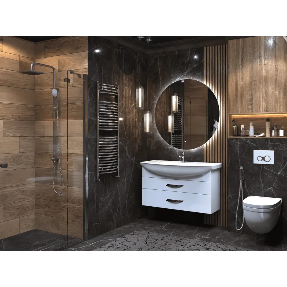 Тумба под раковину Vigo Moss подвесная 105 см, цвет белый STLM-2010324 - Вид №6