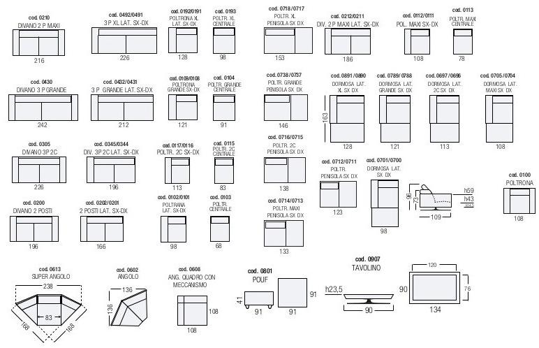 Egoitaliano Мягкий тканевый диван с шезлонгом Gloria sun-id-1358362 - Вид №2