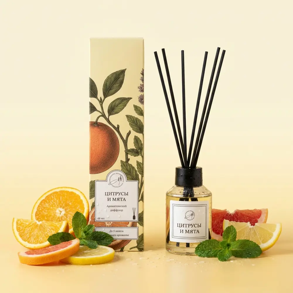 Ароматический диффузор Aroma Harmony Цитрусы и мята 60 мл 89440617 STLM-2108311 