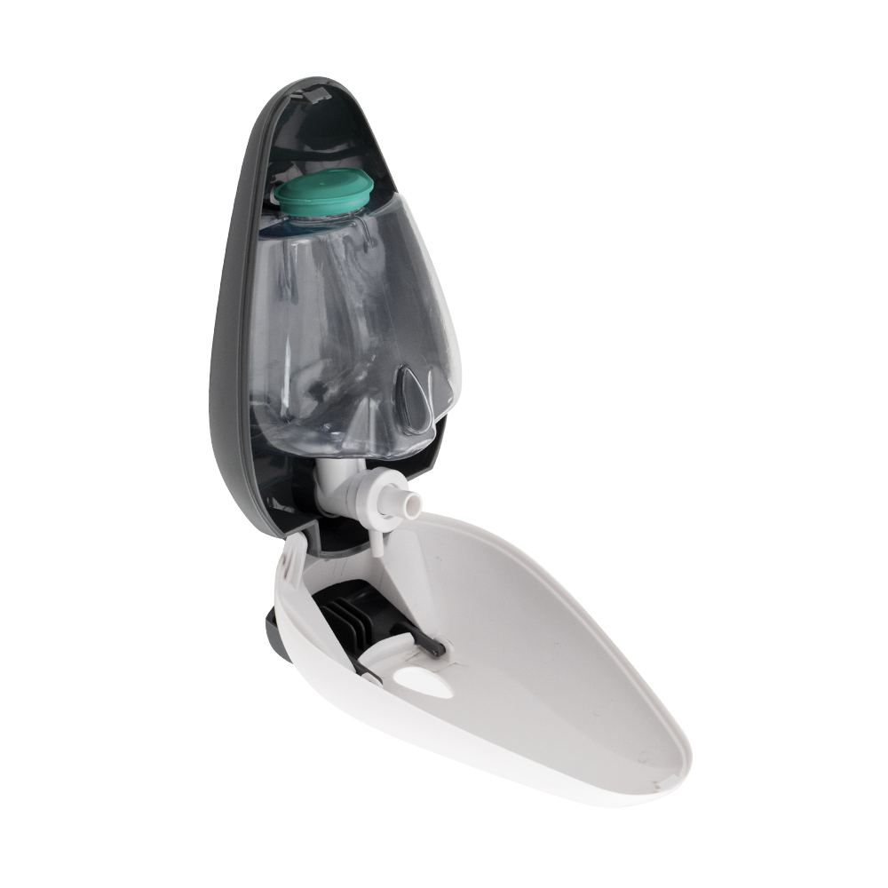 GFmark - Дозатор жидкого МЫЛА, универсальный, пластиковый, БЕЛЫЙ, с глазком - капля, 400 мл, код: 637  - Вид №4