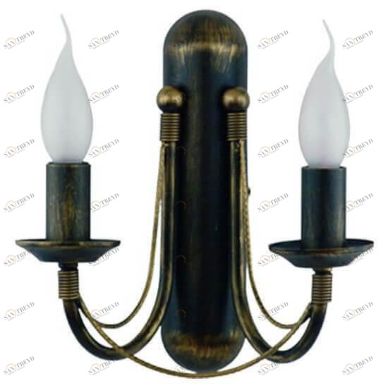 Бра на 2 лампы бронзовое Ares 203 NOWODVORSKI СВЕЧА 00-3931127 Бронза 