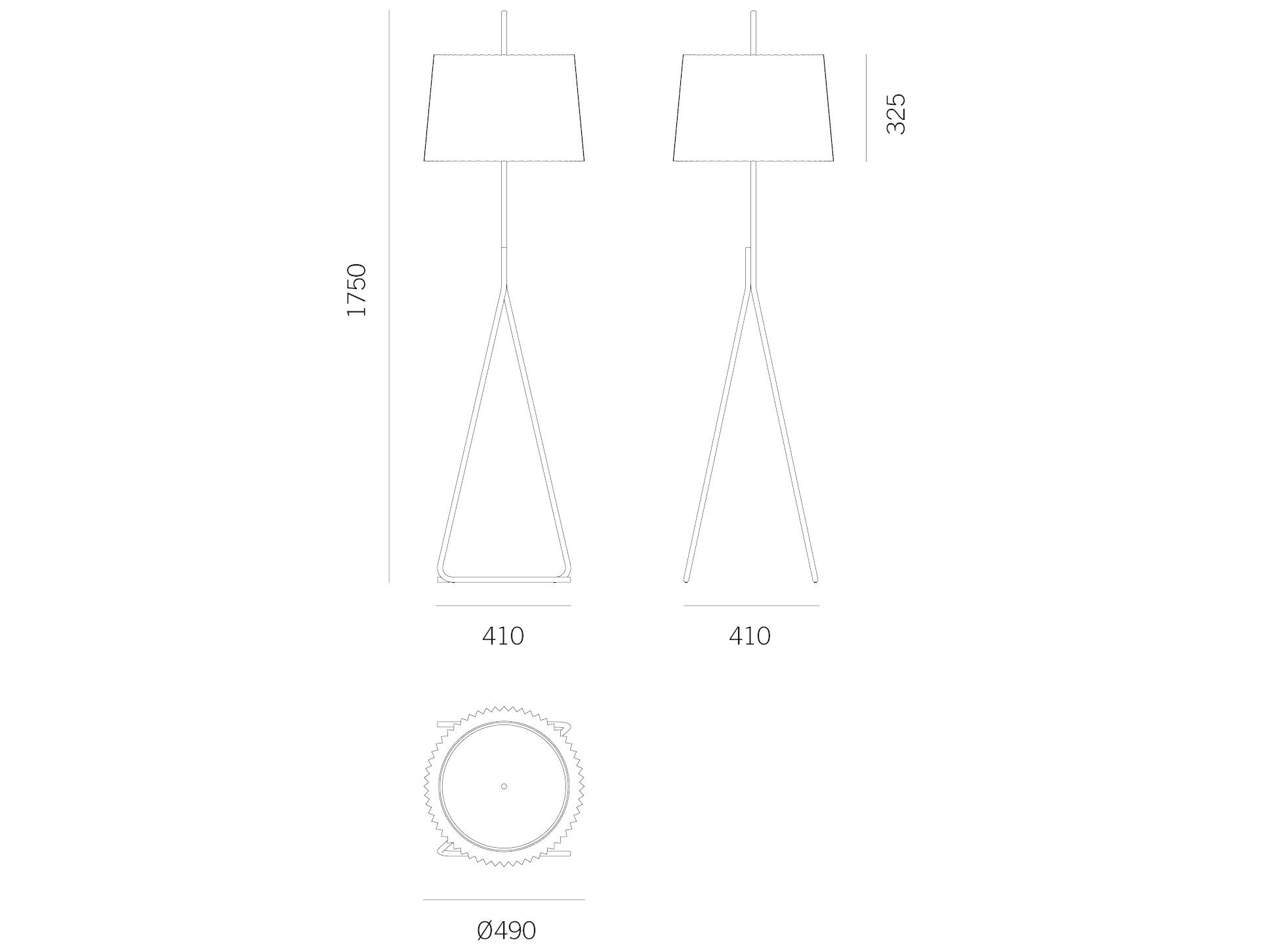 Торшер из металла и шелка Kalmar Fliegenbein ARCH-00043273 - Вид №5