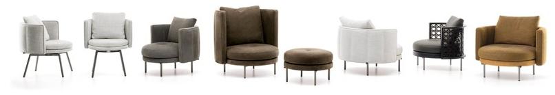 Minotti Стул из мягкой ткани Torii sun-id-1399723 - Вид №4