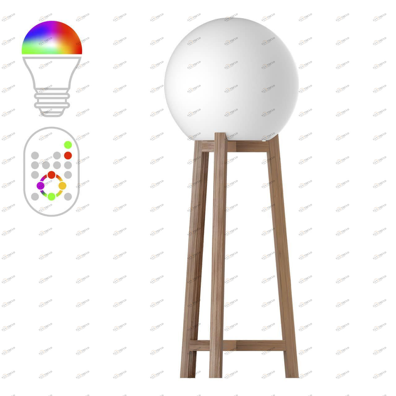 Напольно-настольный светильник m3light Wood 10722542 M3LIGHT ИНТЕРЬЕРНЫЕ 313740 Бежевый;белый 