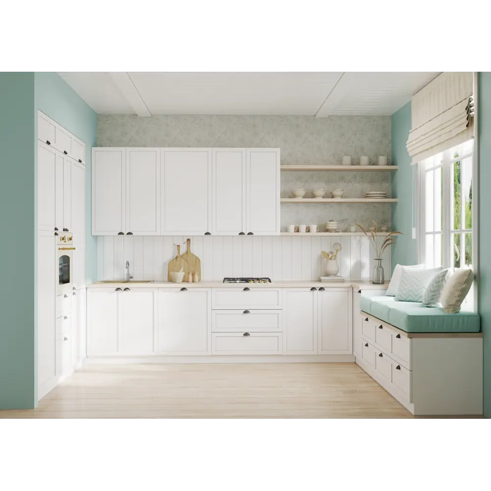 Фасад кухонный DELINIA ID Ньюпорт белый матовый с филенкой 29.7x76.5 см 82010394 STLM-0017284 - Вид №14