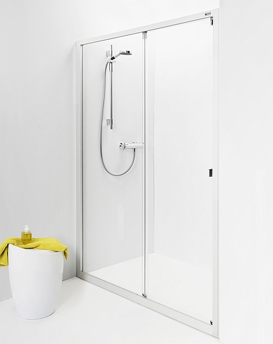 4981032155 Раздвижная дверь IDO Showerama 8-1, матовые профили / прозрачное стекло, 1550 мм  - Вид №1
