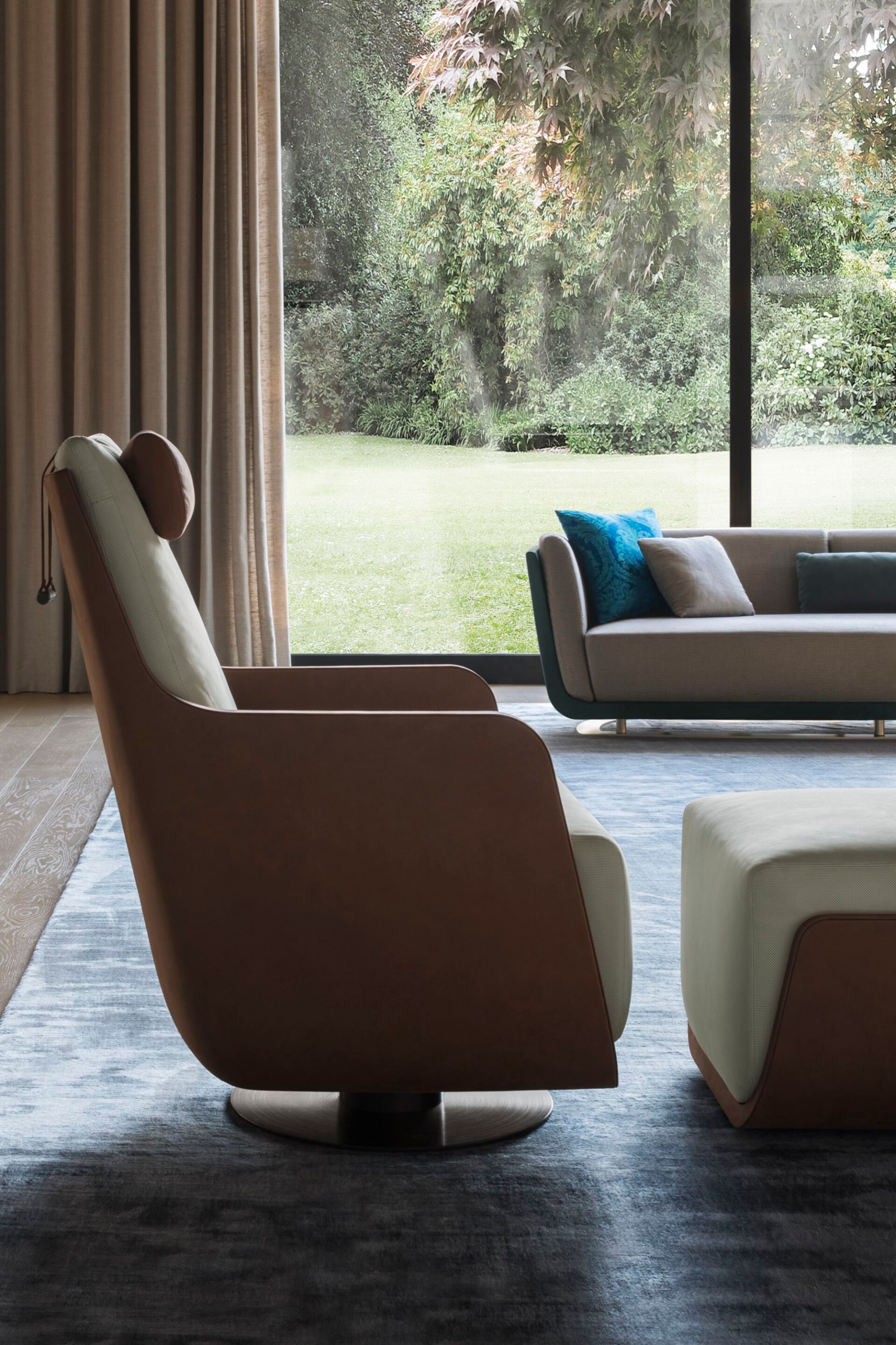 Кожаное вращающееся кресло с подлокотниками OAK New York Suite ARCH-00110937 - Вид №9