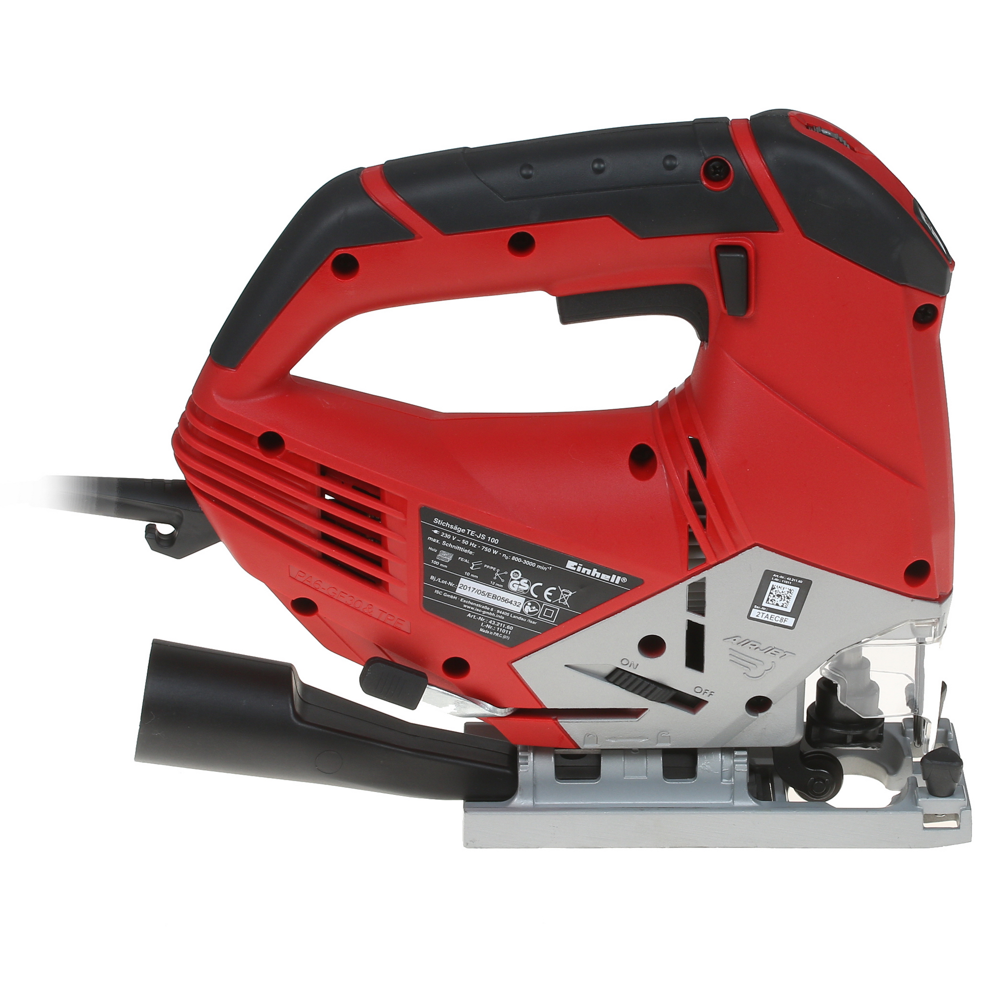 Электрический лобзик Einhell TE-JS 100 7969658 STDN-0126956 - Вид №3