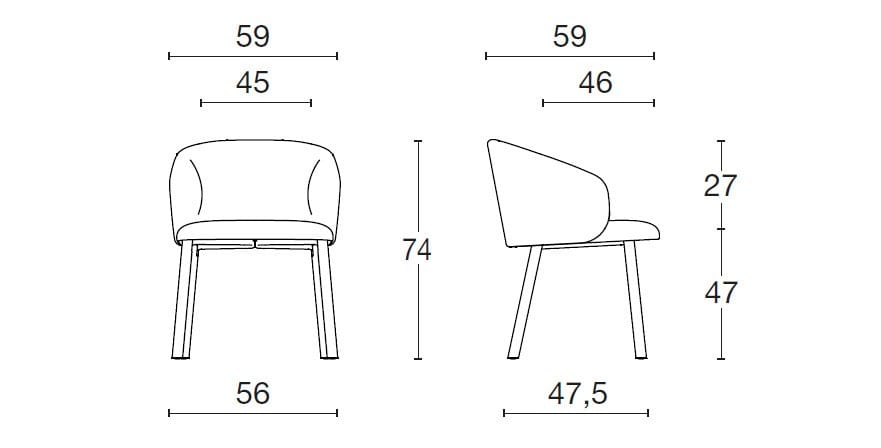 Тканевое кресло Diemme Loft Community ARCH-00128498 - Вид №4