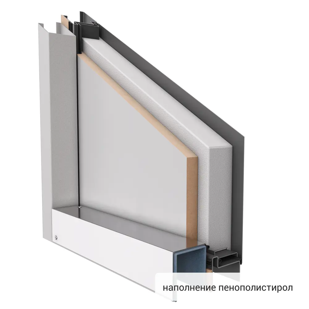 Дверь входная металлическая Термо С-2 эмаль Стелла 880 мм левая цвет белый TOREX STLM-2205452 - Вид №14