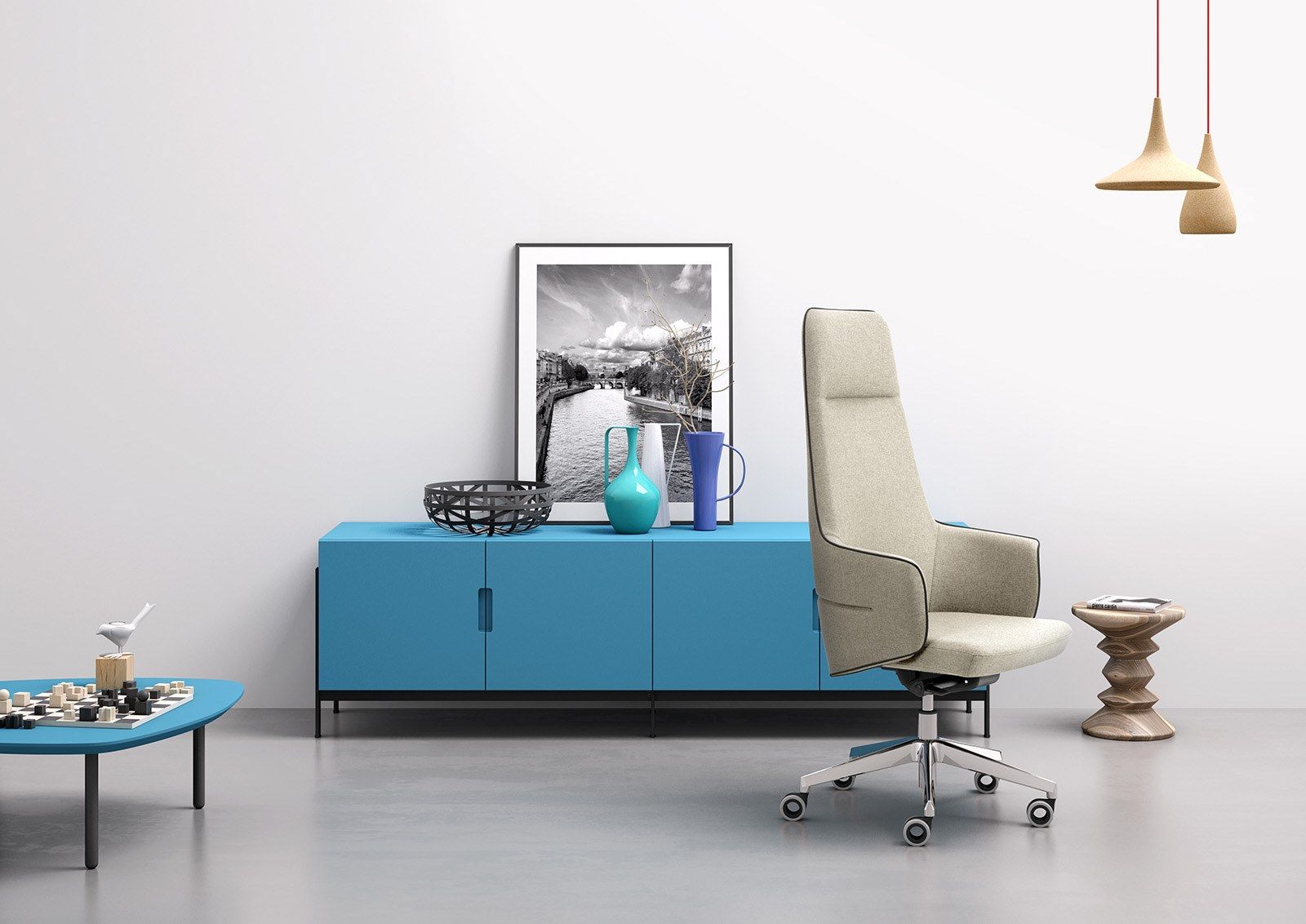 Регулируемое по высоте кожаное офисное кресло с подлокотниками Leyform ARCH-00129489 - Вид №3