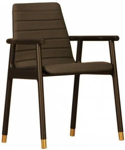 Morelato Мягкое кожаное кресло с подлокотниками Joyce 3817/f