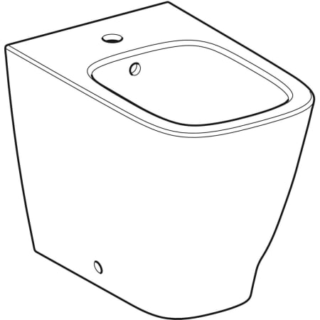 500.841.00.1 Напольное биде Geberit Smyle Square, приставное, закрытая форма Geberit  - Вид №1