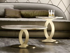 OPERA CONTEMPORARY Круглый журнальный столик из мрамора