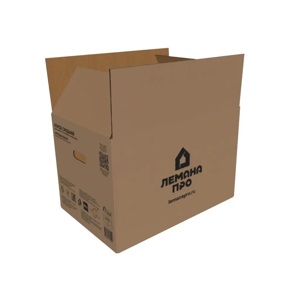 Короб для переезда Лемана Про 60x40x40 см картон нагрузка до 35 кг цвет коричневый STLM-2077832 - Вид №1