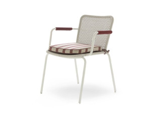 Открытый стул с плетеным алюминиевым подлокотником