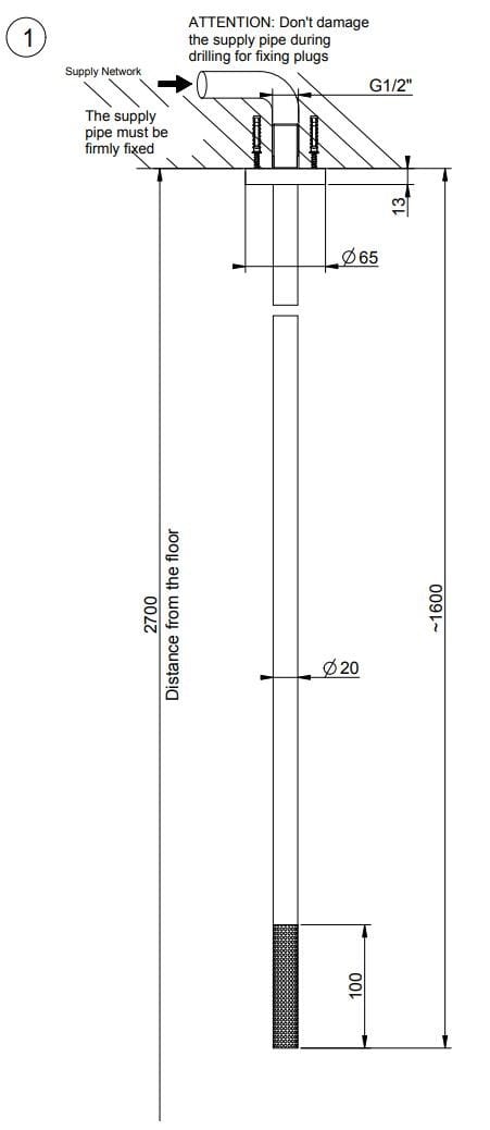 Из нержавеющей стали потолок дозирования носик для умывальника Gessi Мелы316 ARCH-00030797 - Вид №3
