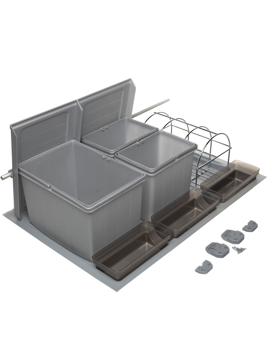 Система сортировки мусора Omega Duet/Top 800/24 Metallic Grey NAVAKO 10120 - Вид №2